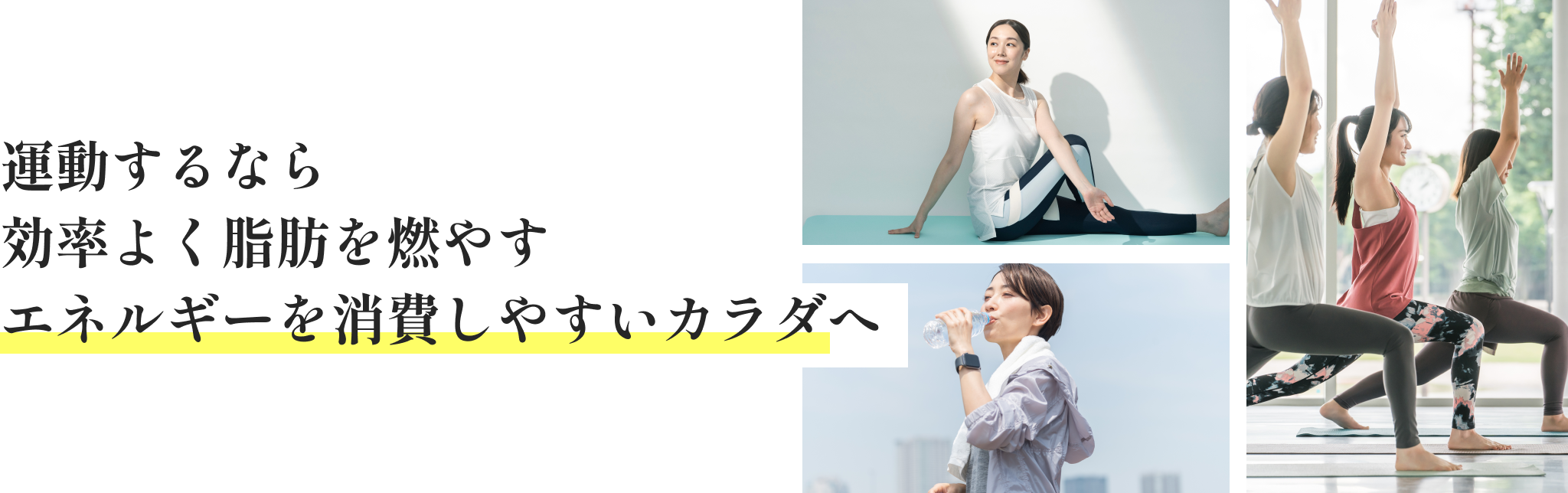 運動するなら効率よく脂肪を燃やすエネルギーを消費しやすいカラダへ